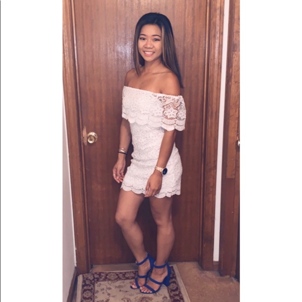 White lace dress